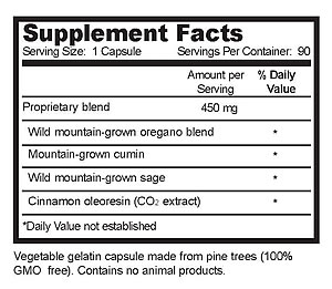 oregaresp P73, 30 vcaps, Supplement Facts