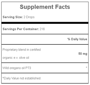 Oreganol P73, Super Strength Oil of Oregano .45 Supplement Facts