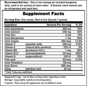Ionic-Fizz Calcium Plus, Supplement Facts