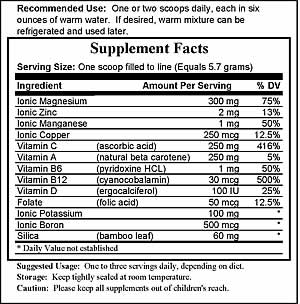 Ionic-Fizz Magnesium Plus, Supplement Facts