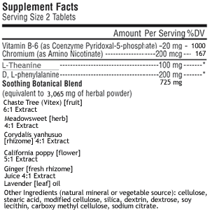 PMS Relief, Supplement Facts