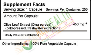 Seagate Olive Leaf Extract, 250 Vcaps