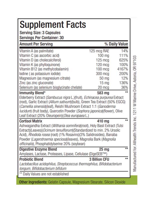 Immune + Cortisol, 90 Capsules