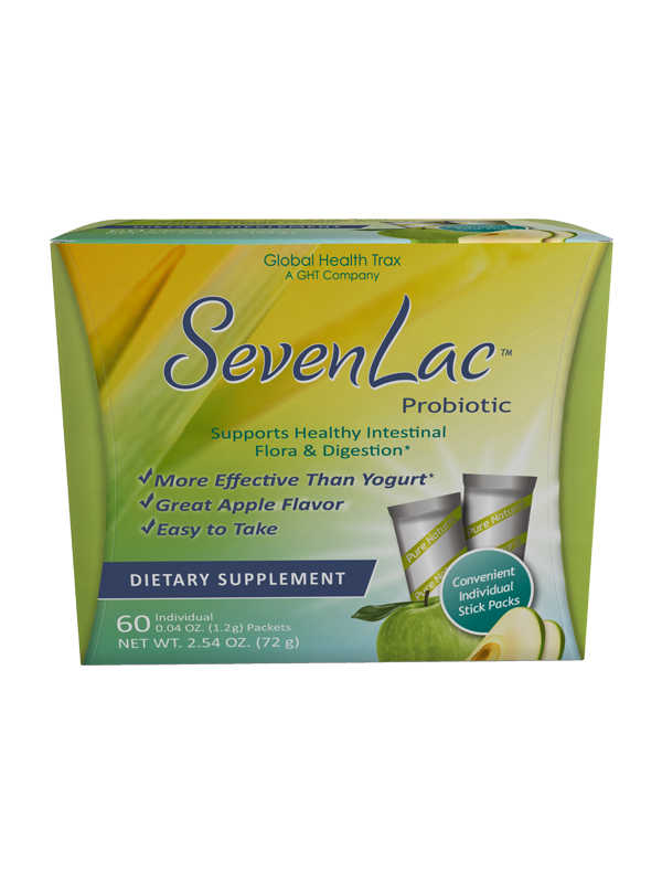 Global Health Trax Sevenlac Probiotic, Apple 60 Pkts