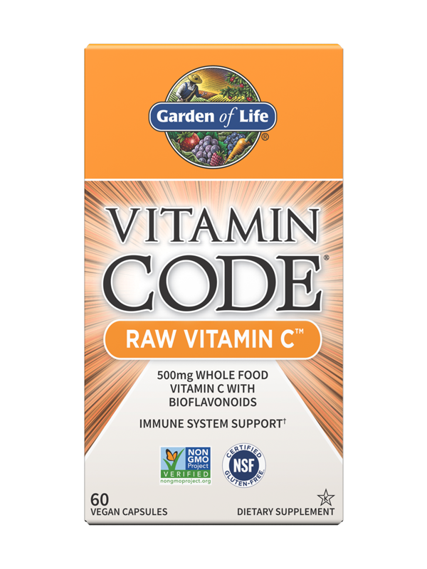 Garden of Life Vitamin Code Raw Vitamin C, 60 Capsules