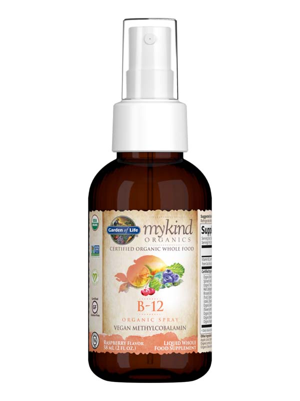 mykind Organics B-12 Organic Spray Raspberry 2 fl oz (58ml) Liquid