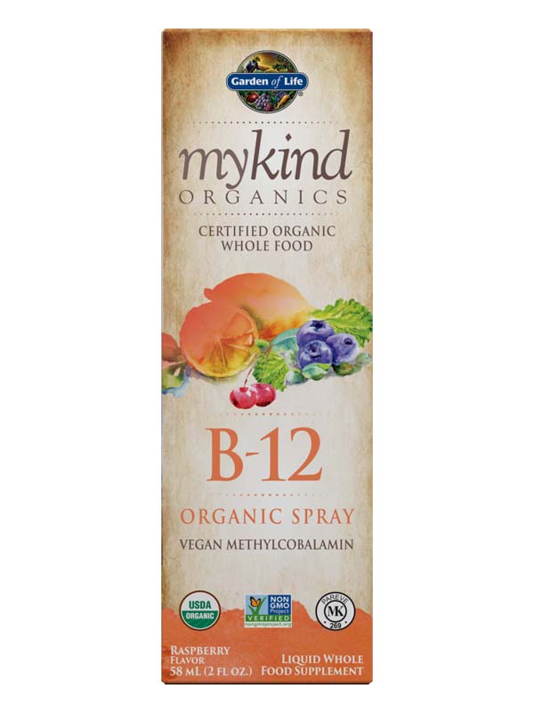 mykind Organics B-12 Organic Spray Raspberry 2 fl oz (58ml) Liquid