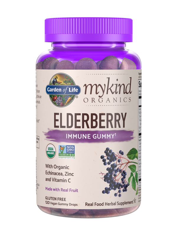 Garden of Life mykind Organics Elderberry 120 Gummies  Exp 10/22