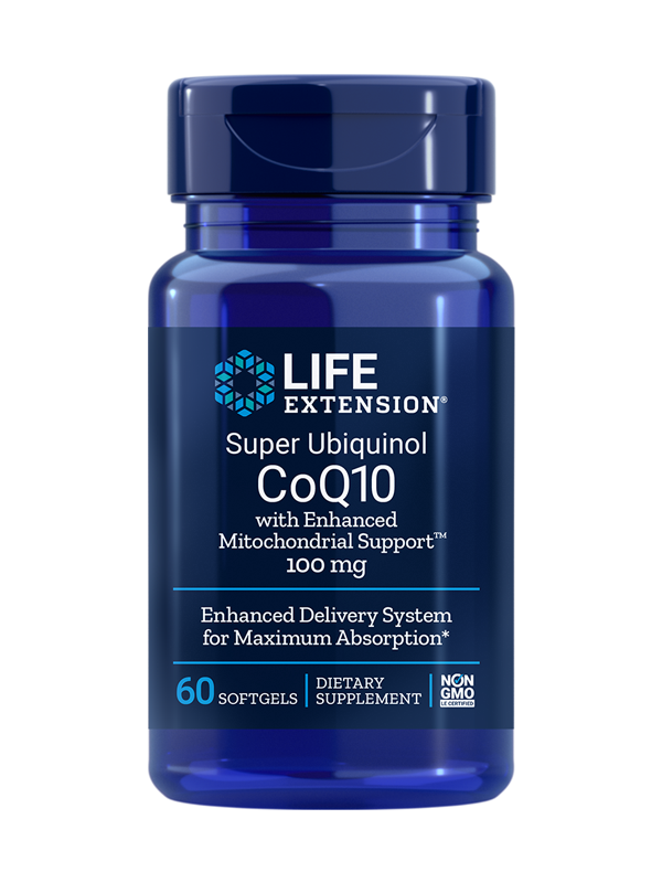 Life Extension Super Ubiquinol CoQ10 w/Enhanced Mitochondrial Support, 100 MG, 60 Softgels