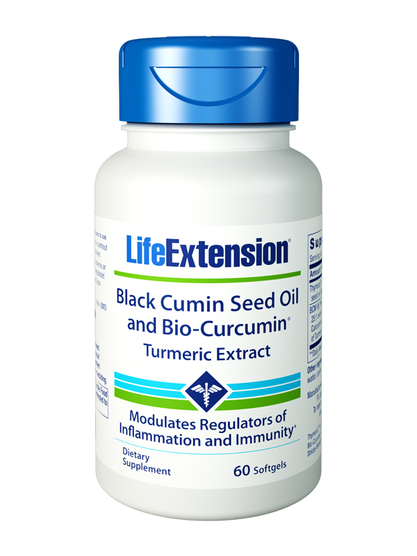 Life Extension Black Cumin Seed Oil and Bio-Curcumin Turmeric Extract, 60 Softgels