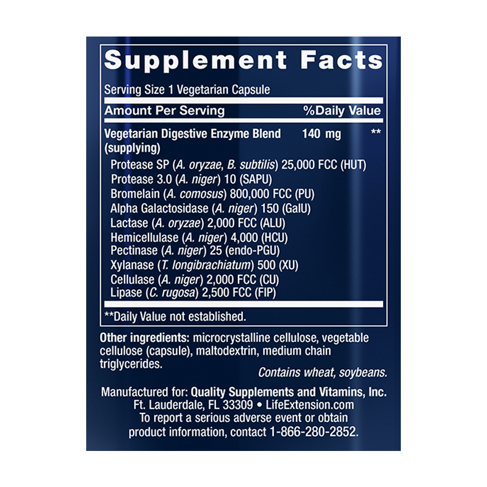 Life Extension Enhanced Super Digestive Enzymes, 60 VCaps