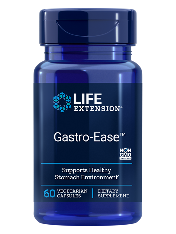 Life Extension Gastro-Ease, 60 VCaps  Exp:  03/2024