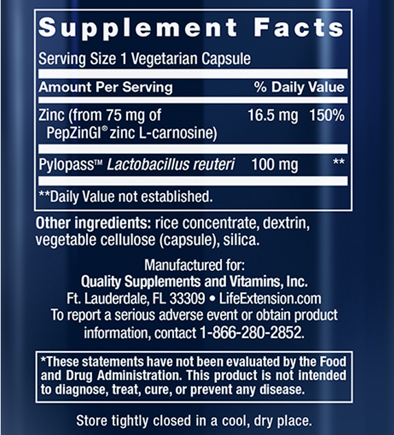Gastro-Ease Supplement Facts