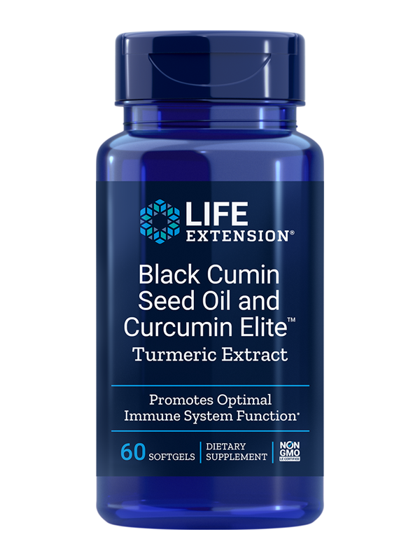 Life Extension Black Cumin Seed Oil & Curcumin Elite Tumeric Extract, 60 Softgels