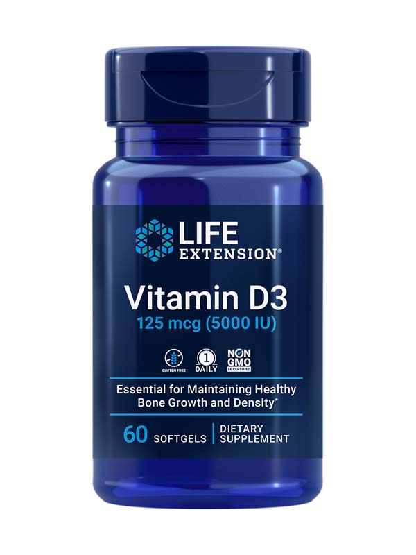 Life Extension Vitamin D3, 60 Softgels