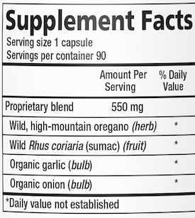 Oregamax, 90 vcaps, Supplement Facts