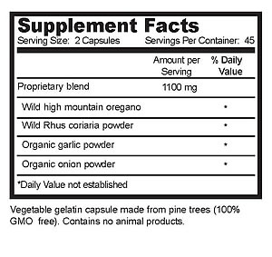 Oregamax, 90 vcaps, Supplement Facts