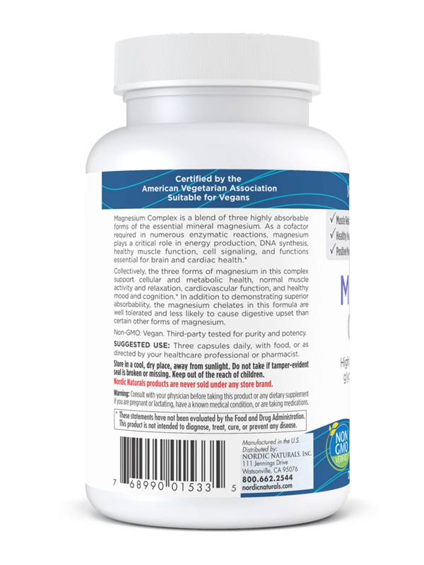 Nordic Naturals Magnesium Complex, 90 Caps