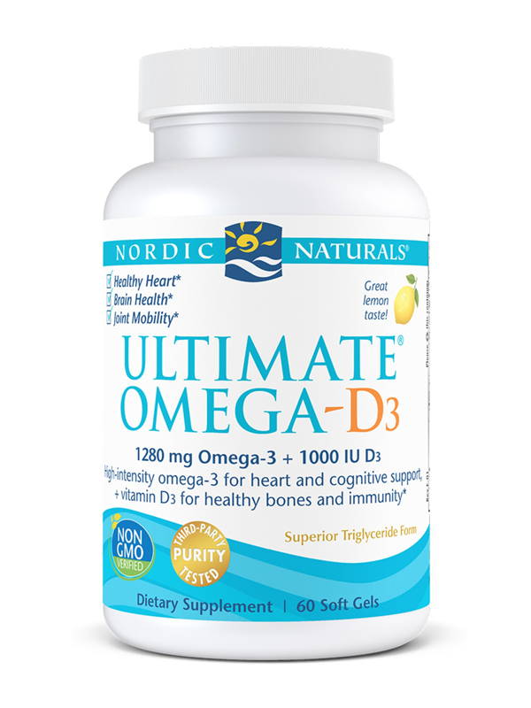 Nordic Naturals Ultimate Omega-D3, 60 Softgels