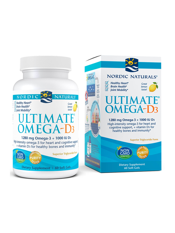 Nordic Naturals Ultimate Omega-D3, 60 Softgels