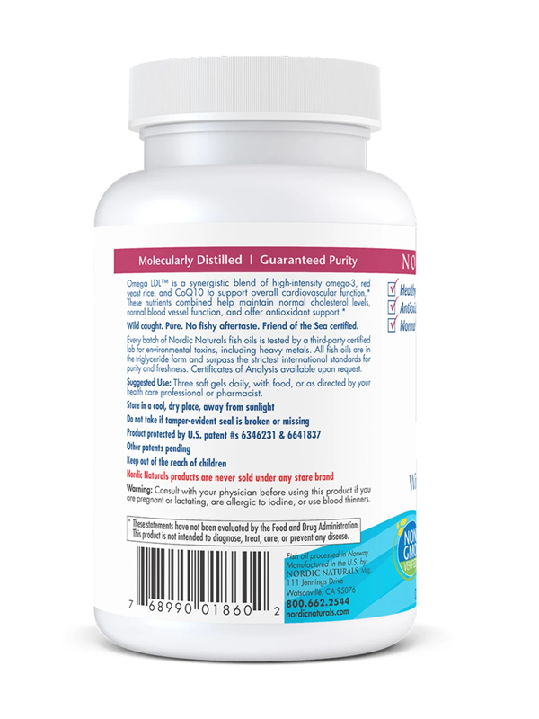 Nordic Naturals Omega LDL, 60 Softgels