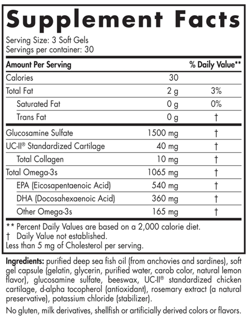 Nordic Naturals Omega Joint Xtra, Supplement Facts