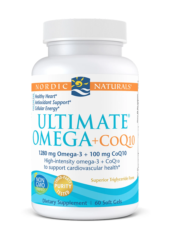 Nordic Naturals Ultimate Omega CoQ10, 60 Softgels  Exp 07/2024