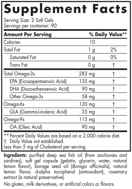 Nordic Naturals Complete Omega Junior Supplement Facts