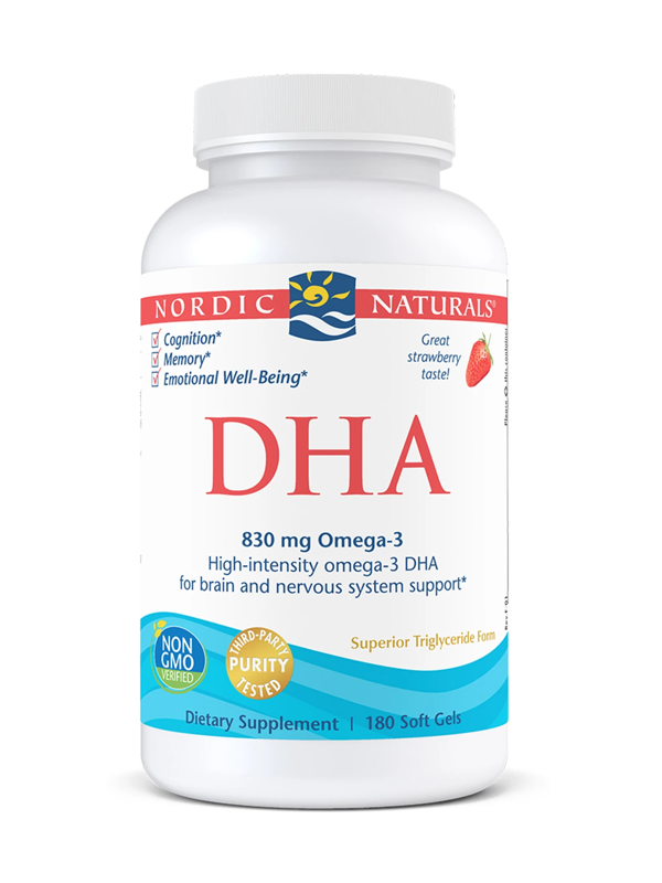 Nordic Naturals DHA Strawberry, 180 Softgels