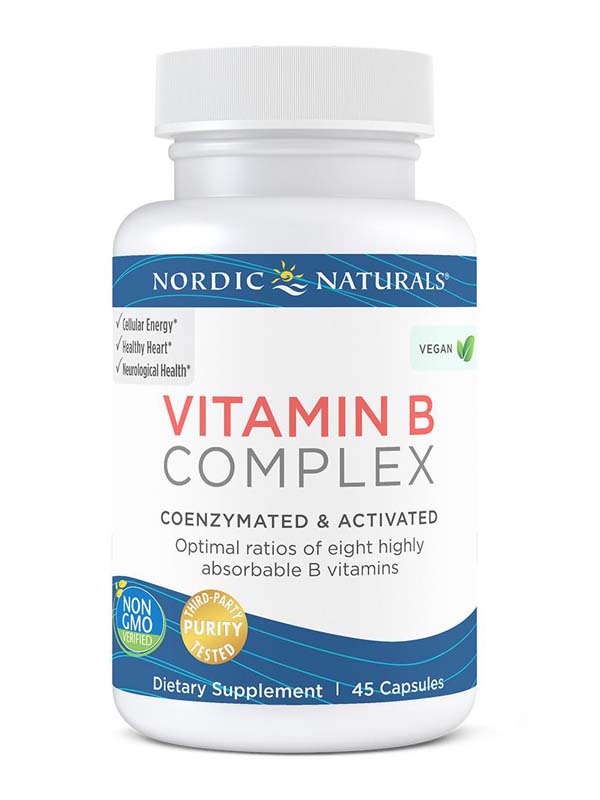 Nordic Naturals Vitamin B Complex, 45 Capsules  Exp 02/23